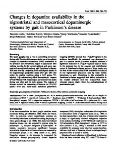 Changes in dopamine availability in the nigrostriatal and mesocortical ...