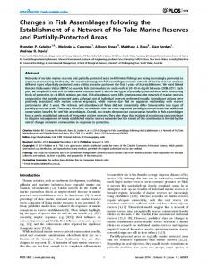 Changes in Fish Assemblages following the Establishment of a ... - Plos