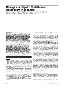 Changes in Hepatic Glutathione Metabolism in Diabetes