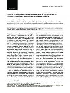 Changes in Hospital Admissions and Mortality for ... - Semantic Scholar