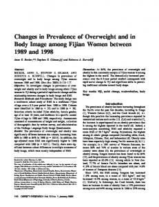 Changes in Prevalence of Overweight and in ... - Wiley Online Library