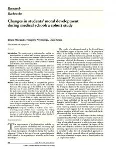Changes in students' moral development during ... - Semantic Scholar