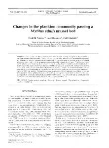 Changes in the plankton community passing a Mytilus ... - Inter Research