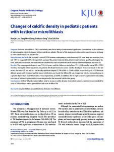 Changes of calcific density in pediatric patients ... - KoreaMed Synapse