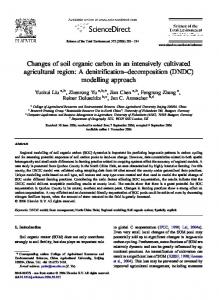 Changes of soil organic carbon in an intensively ... - DNDC Model