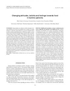 Changing attitudes, beliefs and feelings towards food in ... - CiteSeerX