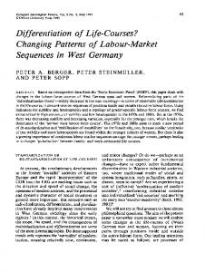 Changing Patterns of Labour-Market Sequences in West Germany