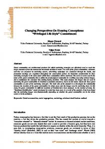 Changing Perspectives On Housing Conceptions
