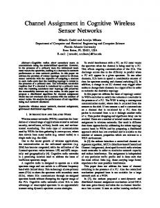 Channel Assignment in Cognitive Wireless Sensor Networks