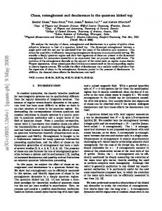 Chaos, entanglement and decoherence in the quantum kicked top