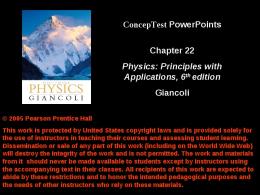 Chap. 22 Conceptual Modules Giancoli