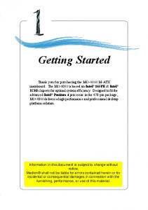 Chapter 1. Getting Started Getting Started