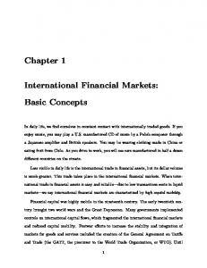Chapter 1 International Financial Markets: Basic Concepts