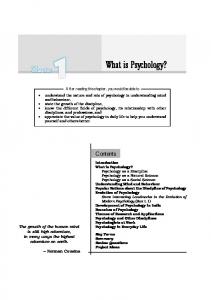 Chapter 1 What is Ps What is Psyychology?chology?