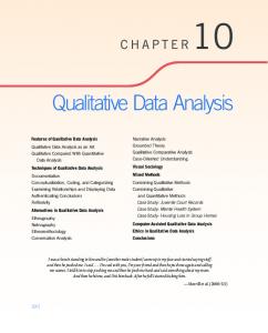 Chapter 10 Qualitative Data Analysis