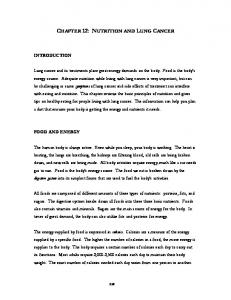 CHAPTER 12: NUTRITION AND LUNG CANCER