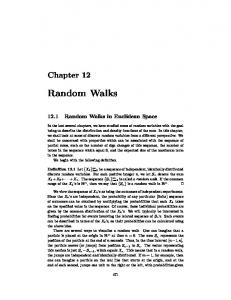 Chapter 12: Random Walks