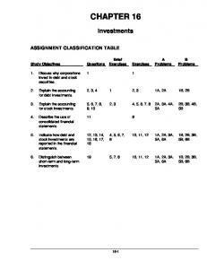 CHAPTER 16 Investments