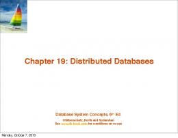 Chapter 19: Distributed Databases