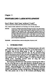 Chapter 2 FEMTOSECOND LASER DEVELOPMENT