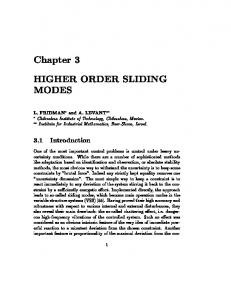 Chapter 3 HIGHER ORDER SLIDING MODES