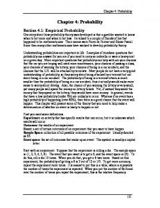 Chapter 4: Probability