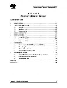 CHAPTER 5 - CONCRETE DESIGN THEORY