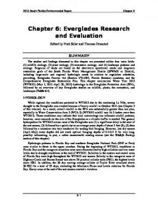 Chapter 6: Everglades Research and Evaluation - South Florida Water ...