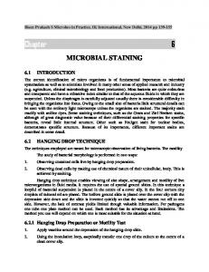 Chapter 6 MICROBIAL STAINING