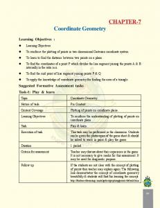 CHAPTER-7 Coordinate Geometry