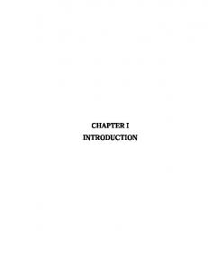 CHAPTER I INTRODUCTION