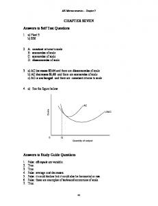 CHAPTER SEVEN Answers to Self Test Questions Answers to Study ...