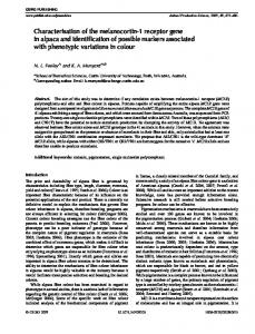 Characterisation of the melanocortin-1 receptor ... - CSIRO Publishing