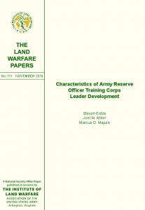 Characteristics of Army Reserve Officer Training Corps Leader ...