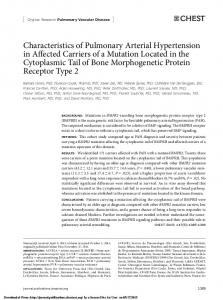 Characteristics of Pulmonary Arterial Hypertension in ...