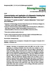 Characterization and Application of a Disposable ... - Semantic Scholar