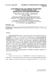 Characterization and partial purification of CD34 ...