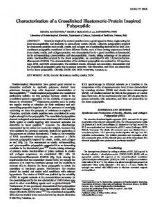 Characterization of a Crosslinked Elastomeric-Protein Inspired ...