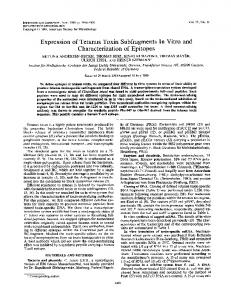 Characterization of Epitopes - Infection and Immunity - American ...