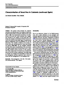 Characterization of forest fires in Catalonia (north-east