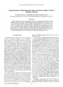 Characterization of high-temperature phase transitions in single ...