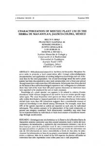 characterization of mestizo plant use in the sierra de ...