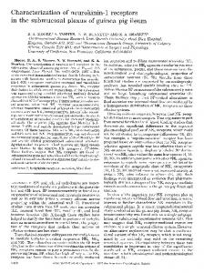 Characterization of neurokinin-1 receptors in the submucosal plexus ...