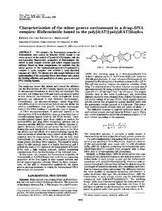 Characterization of the minor groove environment in a drug-DNA ...