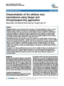 Characterization of the rainbow trout transcriptome ... - Springer Link