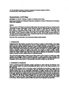 Characterization of uPVC Pipes