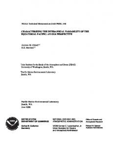 Characterizing the interannual variability of the equatorial Pacific: An ...