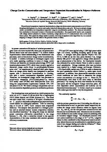 Charge Carrier Concentration and Temperature Dependent ...