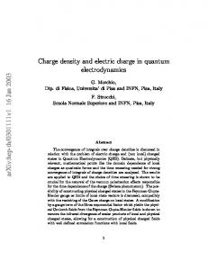 Charge density and electric charge in quantum electrodynamics