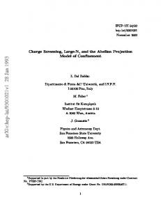 Charge Screening, Large-N, and the Abelian Projection Model of ...